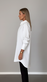Lisa – Elegant oversized cotton shirt with classic collar for Women 8