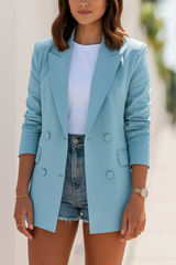 Lucy | Women’s Longline Double Breasted Blazer Jacket 0