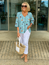 Margaret – Women Floral Print Blouse 0