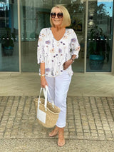 Margaret – Women Floral Print Blouse 2