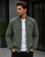 Men's Bomber Jacket | Structured Collar & Zip Fastening