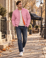 Men's Quilted Bomber Jacket | Warm Padded Lining 5