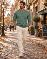 Men's Henley Shirt | Long Sleeve & Three-Button Placket 3