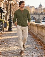 Men's Henley Shirt | Long Sleeve & Three-Button Placket 5
