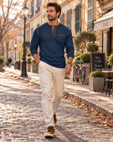 Men's Henley Shirt | Long Sleeve & Three-Button Placket 8