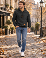 Men's Hoodie | Waffle Knit & Adjustable Hood 3