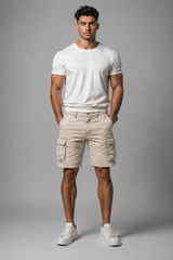 Men's Cargo Shorts | Knee Length, Cargo Pocket & Button Fly