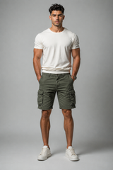 Men's Cargo Shorts | Knee Length, Cargo Pocket & Button Fly