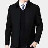 Men's Fall Jacket with Zipper and Classic Collar 2
