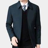 Men's Fall Jacket with Zipper and Classic Collar 3