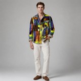 Men's Flannel Shirt | Colourful Patchwork Check