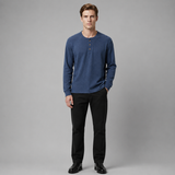 Men's Henley Shirt Long Sleeve | Buttoned & Ribbed Comfort