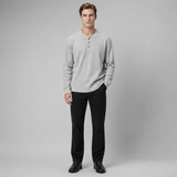 Men's Henley Shirt Long Sleeve | Buttoned & Ribbed Comfort