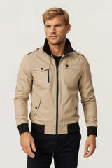 Men’s Casual Jacket with Chest Pockets and Zip – Relaxed Fit Lightweight Outerwear for Everyday Wear 0