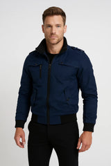 Men’s Casual Jacket with Chest Pockets and Zip – Relaxed Fit Lightweight Outerwear for Everyday Wear 2