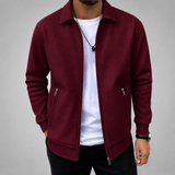 Men's Jacket | Zip-Up Textured Overshirt