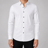 Men's Long Sleeve Polo | Slim Fit Shirt