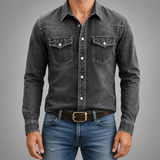 Men's Long Sleeve Polo | Snap-Button Western Shirt