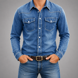 Men's Long Sleeve Polo | Snap-Button Western Shirt