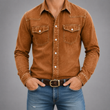 Men's Long Sleeve Polo | Snap-Button Western Shirt