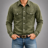 Men's Long Sleeve Polo | Snap-Button Western Shirt