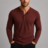 Men's Long Sleeve Shirt | Slim Fit Henley
