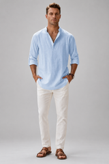Men's Polo Shirt | Relaxed Fit & Henley Collar