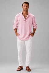 Men's Polo Shirt | Relaxed Fit & Henley Collar