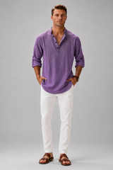 Men's Polo Shirt | Relaxed Fit & Henley Collar