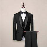 Men’s Slim Fit 3‑Piece Tuxedo Suit – Formal Wedding & Event Wear 0