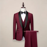 Men’s Slim Fit 3‑Piece Tuxedo Suit – Formal Wedding & Event Wear 1