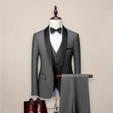 Men’s Slim Fit 3‑Piece Tuxedo Suit – Formal Wedding & Event Wear 3