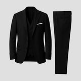 Men's Three-Piece Suit Tailored Slim Fit Blend for Weddings and Groomsmen 1