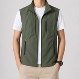 Men's Vest | Multi-Pocket Zip Front