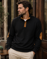 Men's Jacquard Jumper | Button-Up Collar 3
