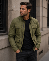Men's Zip-Up Jacket | Stand Collar & Retro Style 2