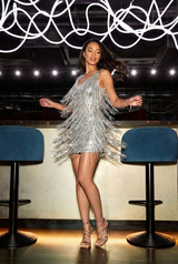 Women's Sequin Mini Dress | Backless & Slimming Fit