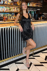 Women's Sequin Mini Dress | Backless & Slimming Fit