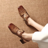 Women's T-Strap Heels | Cushioned Comfort & Stable Heel 14