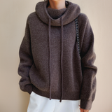 Paige | Women's Relaxed Fit Knit Cowl Neck Hoodie 2