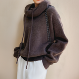 Paige | Women's Relaxed Fit Knit Cowl Neck Hoodie 3