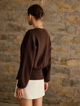 Paula – Plain cardigan with gold buttons 5