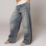 Women's Low Rise Baggy Jeans | Wide Leg Fit