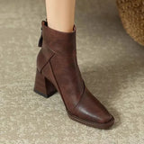 Women's Block Heel Ankle Boots | Easy Side-Zip Comfort 4