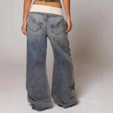 Women's Low Rise Baggy Jeans | Wide Leg Fit