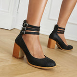 Women's Ankle Strap Heels | Sturdy Block Heel