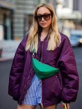 Women's Oversized Bomber Jacket | Zip-Up Closure
