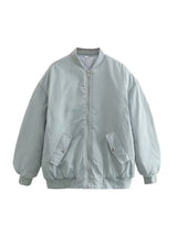 Women's Oversized Bomber Jacket | Zip-Up Closure
