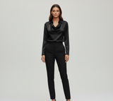 Sarah – Elegant satin blouse with soft collar for Women 1
