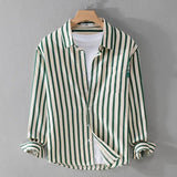 Men's Long Sleeve Polo | Striped Design & All-Day Comfort